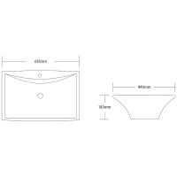 Товар: Раковина Ceruttispa 62 CR7096 СТ9593 Белая - фото 3 Раковина Ceruttispa 62 CR7096 СТ9593 Белая — фото 3, Раковины накладные