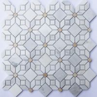 Товар: Каменная мозаика Orro Mosaic Stone Camomile (Oriental Whtie+AnticGold) Pol. 30,5х30,5 см - фото 1 Каменная мозаика Orro Mosaic Stone Camomile (Oriental Whtie+AnticGold) Pol. 30,5х30,5 см — фото 1, Мозаика