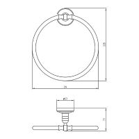 Кольцо для полотенец Migliore Mirella 17322 Золото — фото 2, Полотенцедержатели