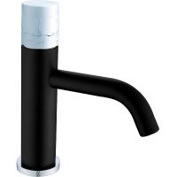 Смеситель для раковины Boheme Stick 121-B-MR-W Черный Белый — фото 1, Смесители