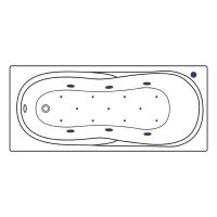 Акриловая ванна Excellent Sekwana 170x75 WAEX.SEK17.RELAX.BR с гидромассажем — фото 7, Ванны