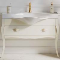 Тумба под раковину Clarberg Borgia 115 BOR0111BG Слоновая кость Патина золото — фото 1, Тумбы под раковину