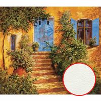 Фреска Ortograf Городской пейзаж живопись 11516 Фактура флок FLK Флизелин (3,1*2,7) Оранжевый/Зеленый, Город/Листья/Живопись — фото 1, Фрески