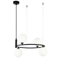 Подвесной светильник Maytoni Modern Ring MOD013PL-04B Белый Черный — фото 1, товары