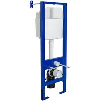 Комплект унитаза с инсталляцией Berges Atom 042447 с сиденьем Микролифт и клавишей смыва Хром глянцевый — фото 2, Комплекты унитаз + инсталляция