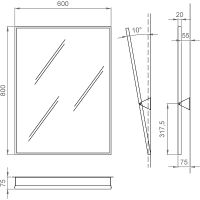 Товар: Зеркало Nofer 60 08024.B Хром - фото 3 Зеркало Nofer 60 08024.B Хром — фото 3, Мебель для ванной