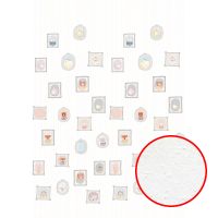 Фреска детская Ortograf Для малышей 33139 Фактура бархат FX Флизелин (1,9*2,7) Бежевый/Розовый/Серый, Животные/Предметы — фото 1, Фрески