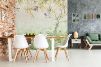 Фреска Ortograf Aurora 34112 Фактура бархат FX Флизелин (4*3) Зеленый, Листья/Цветы — фото 3, Фрески