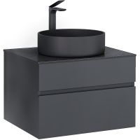 Тумба под раковину Raval Decent 60 Dec.01.60/A/RL подвесная Антрацит — фото 1, Тумбы под раковину