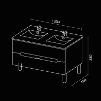 Товар: Тумба с раковиной SanVit Форма 120 kforman1202w Белая глянцевая - фото 6 Тумба с раковиной SanVit Форма 120 kforman1202w Белая глянцевая — фото 6, Мебель для ванной