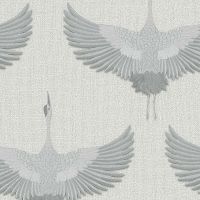 Обои Marburg Otaru 34580 Винил на флизелине (1,06*10,05) Белый/Серый/Серебряный, Птицы — фото 2, Обои для стен