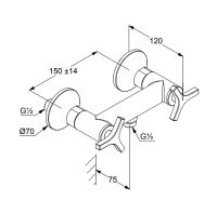 Товар: Смеситель для душа Kludi Nova Fonte 207100539 Хром - фото 4 Смеситель для душа Kludi Nova Fonte 207100539 Хром — фото 4, Смесители