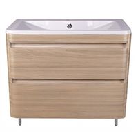 Тумба под раковину Style Line Атлантика Люкс Plus 90 СС-00002218 Ясень перламутр — фото 1, Мебель для ванной