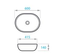 Раковина-чаша Koller Pool Round 60 RN-0600-WB Белая — фото 3, Раковины