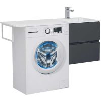 Тумба под раковину Aquanet Алвита 120 R 243662 подвесная Серый антрацит — фото 1, Тумбы под раковину