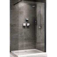 Душевая перегородка Abber Immer Offen 120 AG61120B8 профиль Черный стекло прозрачное — фото 1, Душевые перегородки