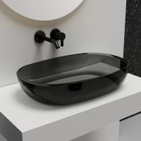 Раковина-чаша Abber Kristall 60 AT2805Onyx Черная — фото 1, Раковины накладные