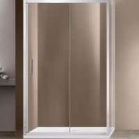 Душевой уголок Vincea Garda 110х100 VSR-1G1011CL профиль Хром стекло прозрачное — фото 1, Прямоугольные душевые уголки