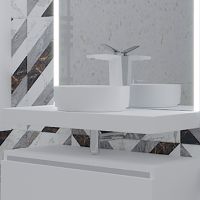 Товар: Столешница под раковину Boheme Armadi Art Flat 80 869-080 Белая - фото 2 Столешница под раковину Boheme Armadi Art Flat 80 869-080 Белая — фото 2, Раковины