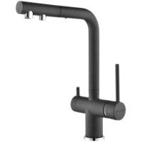 Смеситель для кухни Paulmark Serpentine Se213222-DG Графит — фото 1, Смесители для кухни