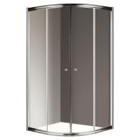 Душевой уголок Cezares Giubileo R2 80x80 GIUBILEO-R-2-80-SCORREVOLE-C-Cr прозрачное стекло профиль Хром — фото 1, Душевые уголки четверть круга