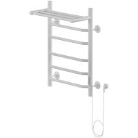 Электрический полотенцесушитель Ника Way-3 60/40 с полкой Белый матовый — фото 1, Электрические полотенцесушители