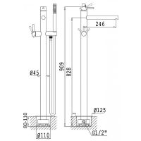 Товар: Смеситель для ванны Cezares Czr CZR-B-VDP-03 Золото - фото 2 Смеситель для ванны Cezares Czr CZR-B-VDP-03 Золото — фото 2, Смесители напольные