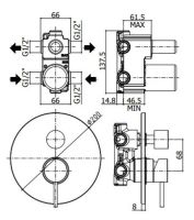 Смеситель для душа Paffoni Light Черный матовый арт-LIG018NO — фото 2, Смеситель для душа