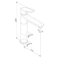 Смеситель для раковины Damixa Jupiter 770250001 Хром — фото 6, Смесители