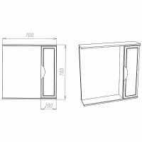 Товар: Зеркало со шкафом VIANT Лима 70 VLIM70-ZSH Белое - фото 6 Зеркало со шкафом VIANT Лима 70 VLIM70-ZSH Белое — фото 6, Мебель для ванной