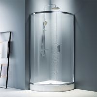 Душевой уголок AM.PM Like Solo Slide 90x90 W83G-315-090CT профиль Хром глянцевый стекло прозрачное — фото 3, Душевые уголки четверть круга