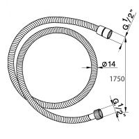 Душевой шланг Jacob Delafon E75204-CP Хром — фото 5, Душевое оборудование. Душевая программа