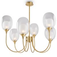 Люстра Maytoni Modern Aura MOD016PL-06BS Прозрачная Латунь — фото 1, Люстры