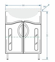 Тумба под раковину Stella Polar Сильва 60 SP-00000203 Белая — фото 4, Тумбы под раковину