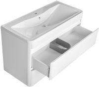 Тумба под раковину Style Line Атлантика Люкс Plus 100 СС-00000693 подвесная Белая — фото 2, Мебель для ванной