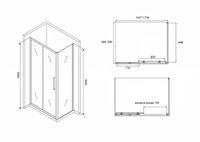 Душевой уголок Abber Schwarzer Diamant 170х70 профиль Черный стекло прозрачное арт-AG30170BH-S70B — фото 5, Прямоугольные душевые уголки