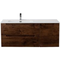 Тумба под раковину BelBagno Etna 120 L ETNA-1200-2C-1A-SO-RW-L подвесная Rovere Moro — фото 1, Тумбы под раковину