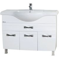 Тумба под раковину Bellezza Абрис 105 4639718090018 Белая — фото 1, Мебель для ванной