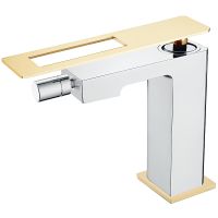 Смеситель для биде Boheme Q 146-CRG Хром Золото — фото 1, Смесители