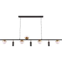 Подвесной светильник Crystal Lux CLT 047C8 L1400 BL-GO Белый Черный Золото — фото 1, Подвесные светильники