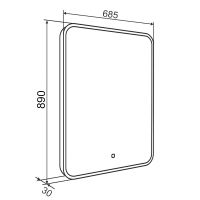 Зеркало Aqua de Marco Maroni 70 Mar70/90 с подсветкой с сенсорным выключателем — фото 13, Зеркала в ванную комнату