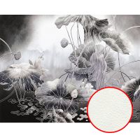 Фреска Ortograf Grafika Natura 31540 Фактура флок FLK Флизелин (3,5*2,7) Черный/Белый, Цветы/Абстракция — фото 1, Фрески