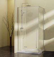 Душевой уголок Vincea Slim-N 100x100 VSR-5SN1010CL профиль Хром стекло прозрачное — фото 1, Квадратные душевые уголки