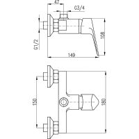 Смеситель для душа Rav Slezak Victoria VI282.5 Хром — фото 2, Смесители