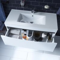 Тумба с раковиной Iddis Cloud 100 CLO10WFi95K Белая — фото 5, Тумбы с раковиной