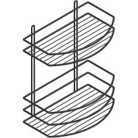 Полка корзина DIWO Смоленск П16076 Черный муар — фото 1, Полки для ванной и душа