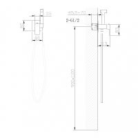 Гигиенический душ со смесителем Abber Daheim AF8226G Золото матовое — фото 4, Душевое оборудование. Душевая программа