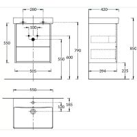 Тумба под раковину Kerama Marazzi Pro 55 PRO.55.2\WHT.M подвесная Белая матовая — фото 3, Тумбы под раковину