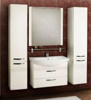 Тумба под раковину Aquaton Ария 80 М 1A140801AA010 подвесная Белая — фото 5, Тумбы под раковину