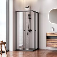 Товар: Душевой уголок AM.PM Sunny 90х90 W87G-403-9090-BT профиль Черный матовый стекло прозрачное - фото 5 Душевой уголок AM.PM Sunny 90х90 W87G-403-9090-BT профиль Черный матовый стекло прозрачное — фото 5, Душевые уголки